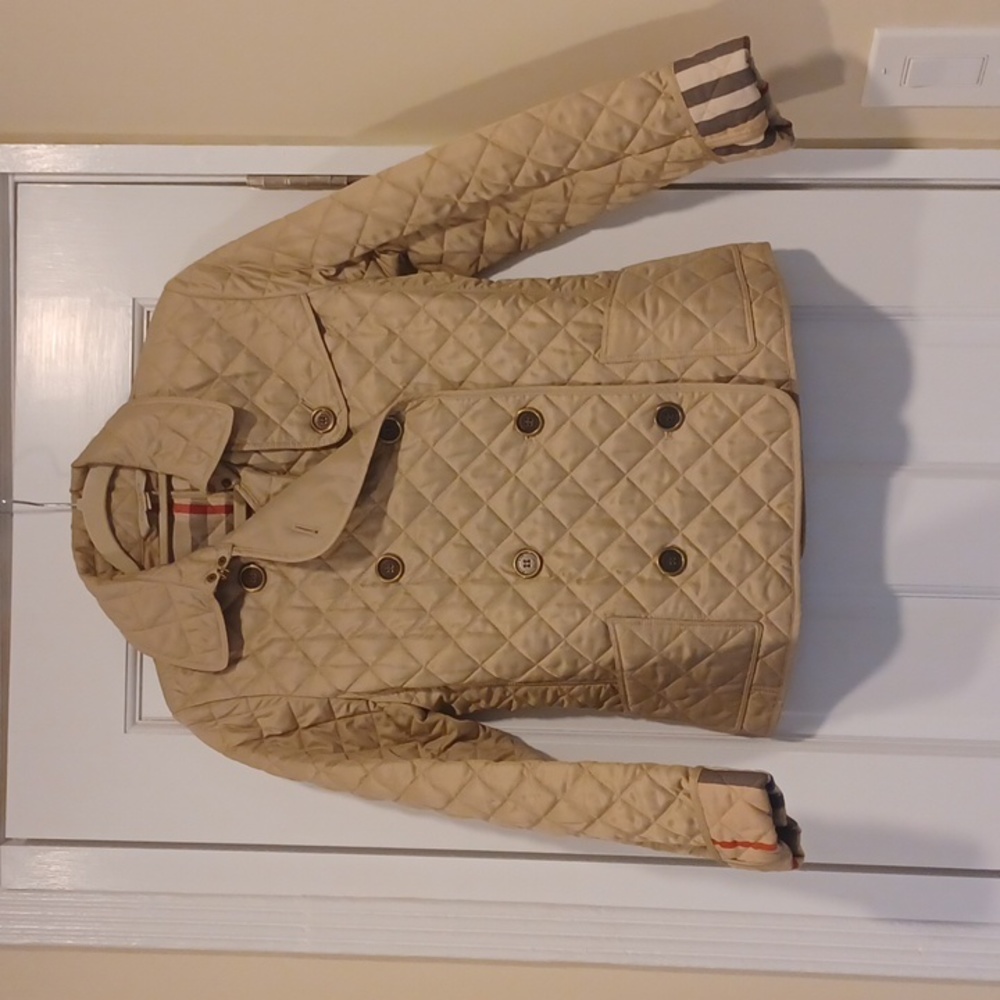 Burberry Brit quilted jacket, size small, khaki